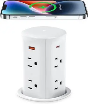 3" Pop Up Countertop Receptacle with 4 USB Ports 15W Wireless Charger,Max 65W Power Delivery Pop Up Outlet for Home Office Kitchen 3" Pop Up Countertop Receptacle with 4 USB Ports 15W Wireless Charger,Max 65W Power Delivery Pop Up Outlet for Home Office Kitchen