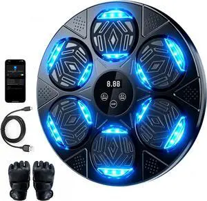 Music Boxing Machine for Adults & Kids - Smart Punching Machine with Boxing Gloves, Wall Boxing Punching Pad for Home, Office, Gym (Upgraded Version) Music Boxing Machine for Adults & Kids - Smart Punching Machine with Boxing Gloves, Wall Boxing Punching Pad for Home, Office, Gym (Upgraded Version)