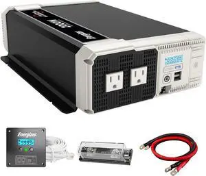 2000 Watts Pure Sine Wave Power Inverter 12V DC to 110V/120V Converter for Family RV Off Grid Solar System with Dual USB Ports LCD Display & Installation Kit Included 2000 Watts Pure Sine Wave Power Inverter 12V DC to 110V/120V Converter for Family RV Off Grid Solar System with Dual USB Ports LCD Display & Installation Kit Included