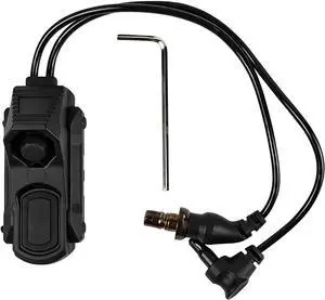 Dual Function Remote Pressure Switch with SF Plug(for M300/M600 Series)+ Crane Plug(for PEQ-15 DBAL NGAL Series), Tactical Flashlight Switch Fit for 20mm Picatinny Rail-Black Dual Function Remote Pressure Switch with SF Plug(for M300/M600 Series)+ Crane Plug(for PEQ-15 DBAL NGAL Series), Tactical Flashlight Switch Fit for 20mm Picatinny Rail-Black