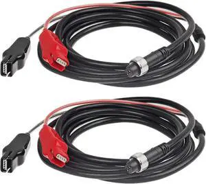 2Pcs 10Ft Electric Fishing Reel Power Cord Cable, Power Cable Connecting Battery to Reels Spool, Compatible with Daiwa Tanacom 1000 750 500, Seaborg 500MJ, Leobritz, Shimano, BeastMaster, ForceMaster 2Pcs 10Ft Electric Fishing Reel Power Cord Cable, Power Cable Connecting Battery to Reels Spool, Compatible with Daiwa Tanacom 1000 750 500, Seaborg 500MJ, Leobritz, Shimano, BeastMaster, ForceMaster