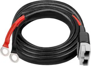 8AWG Battery Quick Connect Cable 10 FT, 50 Amp Anderson-Style Connector to O-Ring Terminal, for Solar, RV, EV, and Backup Power Systems 8AWG Battery Quick Connect Cable 10 FT, 50 Amp Anderson-Style Connector to O-Ring Terminal, for Solar, RV, EV, and Backup Power Systems