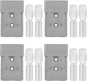 350A Forklift Battery Connector 2/0 AWG Gray 350A 600V Plug, Jumper Cable Plug Connect/Disconnect for Recovery Winch, Towing Systems (4PCS 350A Gray) 350A Forklift Battery Connector 2/0 AWG Gray 350A 600V Plug, Jumper Cable Plug Connect/Disconnect for Recovery Winch, Towing Systems (4PCS 350A Gray)