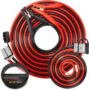 1 Gauge 30 FT Quick Connect Jumper Cables, 1000A Heavy Duty Booster Cables with Travel Bag, Heavy Duty Battery Jumper Cable for Truck, Diesel Trucks, SUV and Car 1 Gauge 30 FT Quick Connect Jumper Cables, 1000A Heavy Duty Booster Cables with Travel Bag, Heavy Duty Battery Jumper Cable for Truck, Diesel Trucks, SUV and Car