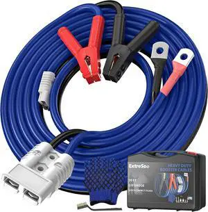2/0 Gauge 30 FT Heavy Duty Jumper Cables, 1500Amp Quick Connect Booster Cables for 12V & 24V Cars, SUVs and Trucks, Kit with Carry Case, Gloves, Brushes 2/0 Gauge 30 FT Heavy Duty Jumper Cables, 1500Amp Quick Connect Booster Cables for 12V & 24V Cars, SUVs and Trucks, Kit with Carry Case, Gloves, Brushes