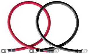 2/0 AWG 2/0 Gauge Red + Black Pure Copper Battery Inverter Cables Solar, RV, Car, Boat 2 feet 3/8" + 5/16" Cable Lugs 2/0 AWG 2/0 Gauge Red + Black Pure Copper Battery Inverter Cables Solar, RV, Car, Boat 2 feet 3/8" + 5/16" Cable Lugs