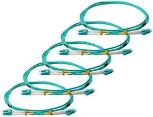 trueCABLE LC to LC OM3 Fiber Patch Cable, 3m (9.84ft), UPC Polish, 10GB Multimode (MM) Duplex 50/125um, Riser Rated (OFNR), UL Listed, 5 Pack, Aqua trueCABLE LC to LC OM3 Fiber Patch Cable, 3m (9.84ft), UPC Polish, 10GB Multimode (MM) Duplex 50/125um, Riser Rated (OFNR), UL Listed, 5 Pack, Aqua