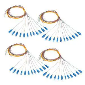 12 Fibers SC UPC Singlemode (SM) Fiber Optic Pigtail 1.2m SC Single Mode Fiber Cable Pigtail for Engineering Network Fiber Access, 4 Packs 12 Fibers SC UPC Singlemode (SM) Fiber Optic Pigtail 1.2m SC Single Mode Fiber Cable Pigtail for Engineering Network Fiber Access, 4 Packs