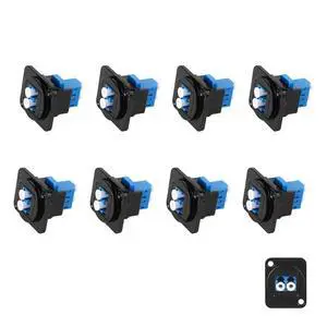 8pcs LC to LC Fiber Panel Mount Adapter LC Duplex Singlemode Fiber Optic Keystone Connector Socket Module, XLR Panel/D-Panel Mount, for Fibre Optic Network LAN Integrated Cablin 8pcs LC to LC Fiber Panel Mount Adapter LC Duplex Singlemode Fiber Optic Keystone Connector Socket Module, XLR Panel/D-Panel Mount, for Fibre Optic Network LAN Integrated Cablin