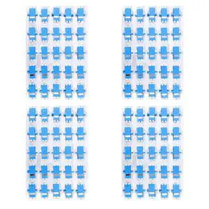 100 pcs LC Fiber Optic Coupler Adapter LC to LC Coupler Duplex Singlemode (SM) Fiber Optic Cable Adapter LC-LC Duplex Single Mode Connector 100 pcs LC Fiber Optic Coupler Adapter LC to LC Coupler Duplex Singlemode (SM) Fiber Optic Cable Adapter LC-LC Duplex Single Mode Connector