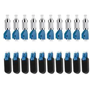 10 pcs FC Male to LC Female Fiber Adapter 9/125 Single Mode + 10 pcs LC/UPC OS2 Single Mode Loopback Plugs for Fiber Optic Cable Testing, Network Troubleshooting & Certification 10 pcs FC Male to LC Female Fiber Adapter 9/125 Single Mode + 10 pcs LC/UPC OS2 Single Mode Loopback Plugs for Fiber Optic Cable Testing, Network Troubleshooting & Certification