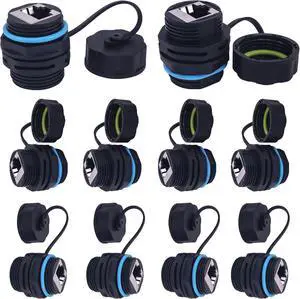 10PCS Waterproof CAT6 RJ45 Panel Mount Coupler, Panel Mounting Shielded CAT6 RJ45 Connector Cat5/5e/6 8P8C Ethernet LAN Cable Coupler Double Head Adapter with Waterproof/Dust Cap 10PCS Waterproof CAT6 RJ45 Panel Mount Coupler, Panel Mounting Shielded CAT6 RJ45 Connector Cat5/5e/6 8P8C Ethernet LAN Cable Coupler Double Head Adapter with Waterproof/Dust Cap