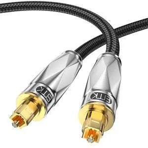 Digital Optical Audio Cable (24K Gold Plated Connectors,Aluminum Alloy Shell,Braided Jacket) S/PDIF Toslink Optical Cable Fiber Optic Cable for Home Theater,Soundbars,Gaming Consoles (49Ft/15M) Digital Optical Audio Cable (24K Gold Plated Connectors,Aluminum Alloy Shell,Braided Jacket) S/PDIF Toslink Optical Cable Fiber Optic Cable for Home Theater,Soundbars,Gaming Consoles (49Ft/15M)