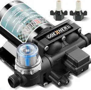2026 Upgraded RV Water Pump, 12V 6.0 GPM High-Flow, Ultra-Quiet 70 PSI Self-Priming Diaphragm Pump with Adjustable Pressure Switch & Strainer for RV, Marine, Camper, Boat 2026 Upgraded RV Water Pump, 12V 6.0 GPM High-Flow, Ultra-Quiet 70 PSI Self-Priming Diaphragm Pump with Adjustable Pressure Switch & Strainer for RV, Marine, Camper, Boat