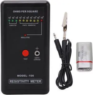 Digital Static Electricity Tester - Precise Measuring Instrument Electrostatic Analyzer Self Calibration Resistivity Tester Digital Static Electricity Tester - Precise Measuring Instrument Electrostatic Analyzer Self Calibration Resistivity Tester