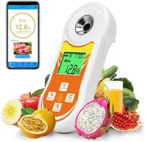 Smart Brix Refractometer, Digital Brix (0-60%) Tester, Sugar Temperature Meter with ATC, Portable Brix Meter for Fruit, Home Wine & Beer Brewing, Coffee, Maple Syrup, Juice, Food, Vegetable Smart Brix Refractometer, Digital Brix (0-60%) Tester, Sugar Temperature Meter with ATC, Portable Brix Meter for Fruit, Home Wine & Beer Brewing, Coffee, Maple Syrup, Juice, Food, Vegetable