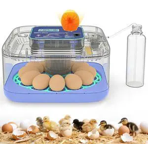 Incubators for Hatching Eggs, 12-24 Egg Digital Incubator with Smart Temperature & Humidity Control, Auto Egg Turner, Egg Candler, Poultry Hatcher for Chicken Eggs, Ducks, Goose, Quail Eggs Incubators for Hatching Eggs, 12-24 Egg Digital Incubator with Smart Temperature & Humidity Control, Auto Egg Turner, Egg Candler, Poultry Hatcher for Chicken Eggs, Ducks, Goose, Quail Eggs
