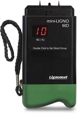 Mini-Ligno MD - Pin Moisture Meter - Humidity Detection & Wood Moisture Meter for Wall, Home Construction, Water Damage - Made for Hobbyist Woodworkers - Easy to Use, Reliable, and Durable Mini-Ligno MD - Pin Moisture Meter - Humidity Detection & Wood Moisture Meter for Wall, Home Construction, Water Damage - Made for Hobbyist Woodworkers - Easy to Use, Reliable, and Durable
