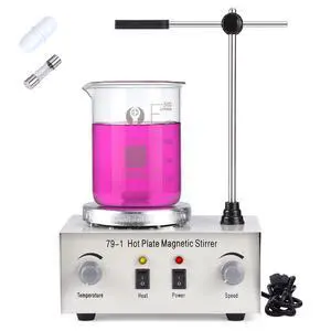 Magnetic Stirrer Hot Plate Mixer 79-1 Lab Stirrers Hotplate Max 2400 RPM Stir Plate with Stir Bar and Support Stand Magnetic Stirrer Hot Plate Mixer 79-1 Lab Stirrers Hotplate Max 2400 RPM Stir Plate with Stir Bar and Support Stand