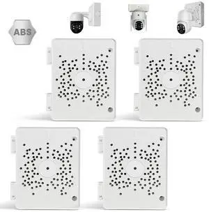 Compatible with PTZ Cameras Security Camera Junction Box, Outdoor IP65 Waterproof CCTV Mounting Bracket, ABS Plastic Cable Concealment Box(4 Pack) Compatible with PTZ Cameras Security Camera Junction Box, Outdoor IP65 Waterproof CCTV Mounting Bracket, ABS Plastic Cable Concealment Box(4 Pack)