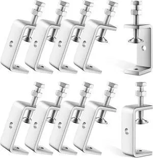 10 Pcs 304 Stainless Steel C Clamp Mini Tiger Clamp 1Inch Heavy Duty Metal U Clamps with Stable Wide Jaw Opening for Mounting Metal Working Woodworking(10 Pcs, 2 9/16 Inch) 10 Pcs 304 Stainless Steel C Clamp Mini Tiger Clamp 1Inch Heavy Duty Metal U Clamps with Stable Wide Jaw Opening for Mounting Metal Working Woodworking(10 Pcs, 2 9/16 Inch)