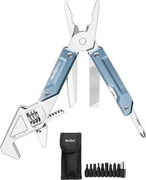 W2, 8 in 1 Multi Tool with Adjustable Wrench, Multitool Pliers, Pocket Knife, Screwdriver and File, Multi-Tool with 9 in 1 Bits Set and Nylon Sheath for Cycling Maintenancen, Household Repairs W2, 8 in 1 Multi Tool with Adjustable Wrench, Multitool Pliers, Pocket Knife, Screwdriver and File, Multi-Tool with 9 in 1 Bits Set and Nylon Sheath for Cycling Maintenancen, Household Repairs