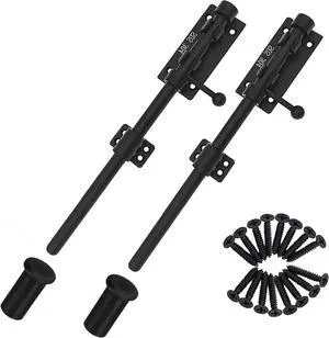 Slide Bolt Gate Latch Thickened Heavy Duty Door Latch Lock 304 Stainless Steel Barrel Bolt Lock Black Solid Gate Lock Door Latches Hardware with Screws and Dust Canister Slide Bolt Gate Latch Thickened Heavy Duty Door Latch Lock 304 Stainless Steel Barrel Bolt Lock Black Solid Gate Lock Door Latches Hardware with Screws and Dust Canister