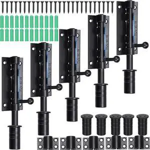 5 Pack 6.3 Inch Slide Bolt Gate Latch with Padlock Hole 304 Stainless Steel Barrel Bolt Latch Heavy Duty Door Security Lock Thickened Door Hardware for Barn Fence Shed Yard 5 Pack 6.3 Inch Slide Bolt Gate Latch with Padlock Hole 304 Stainless Steel Barrel Bolt Latch Heavy Duty Door Security Lock Thickened Door Hardware for Barn Fence Shed Yard