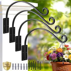 16 Inch 4 Pack Plant Hangers Outdoor,Plant Hanging Hook Bracket for Bird Feeder Hanger,Hanging Plant Hooks for Outside Baskets Lanterns Wind Chimes Outdoor Indoor 16 Inch 4 Pack Plant Hangers Outdoor,Plant Hanging Hook Bracket for Bird Feeder Hanger,Hanging Plant Hooks for Outside Baskets Lanterns Wind Chimes Outdoor Indoor