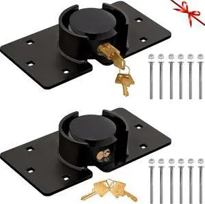 2 Pack Van Door Lock Set Keyed Alike with 4pcs Keys and 80mm Screws | 73MM Heavy Duty Solid Steel Hidden Shackle Padlock and Hasp Set for Garage, Shed, Vans, Trucks, Gates, Trailer 2 Pack Van Door Lock Set Keyed Alike with 4pcs Keys and 80mm Screws | 73MM Heavy Duty Solid Steel Hidden Shackle Padlock and Hasp Set for Garage, Shed, Vans, Trucks, Gates, Trailer