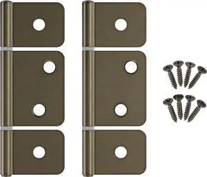 3-1/2" Antique Brass 3-Leaf Flag Hinges - Pack of 16 - Non-Mortise Hinges for Bi-Fold, Shutter and Cabinet Doors in Mobile Homes, Campers, Trailers - Furniture Hardware - NH8-SAB (8) 3-1/2" Antique Brass 3-Leaf Flag Hinges - Pack of 16 - Non-Mortise Hinges for Bi-Fold, Shutter and Cabinet Doors in Mobile Homes, Campers, Trailers - Furniture Hardware - NH8-SAB (8)