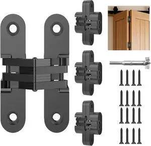 Invisible Hinges for Cabinet Doors,Completely 180° Hidden Hinges,Concealed Door Hinges,Concealed and Smooth Quiet Close(Black,0.63"-2.76",4Pack) Invisible Hinges for Cabinet Doors,Completely 180° Hidden Hinges,Concealed Door Hinges,Concealed and Smooth Quiet Close(Black,0.63"-2.76",4Pack)