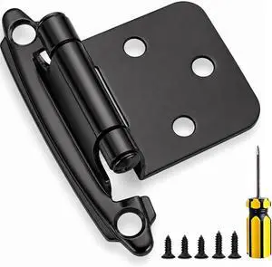 Cabinet Hinges for Kitchen Cabinets -1/2" Overlay (Variable) -Self Closing Kitchen Cabinet Hinges Face Frame Flush Mount w/Bumpers & Upgraded Screws Cabinet Hinges for Kitchen Cabinets -1/2" Overlay (Variable) -Self Closing Kitchen Cabinet Hinges Face Frame Flush Mount w/Bumpers & Upgraded Screws