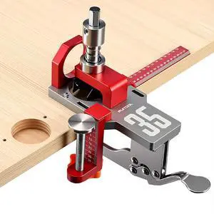 35mm Concealed Hinge Jig System, Cabinet Door Mounting Jig & Door Installation Kit with Secure Clamp and Dust Port, Aluminum Hardware Hole Puncher with Modular Extension Ruler 35mm Concealed Hinge Jig System, Cabinet Door Mounting Jig & Door Installation Kit with Secure Clamp and Dust Port, Aluminum Hardware Hole Puncher with Modular Extension Ruler
