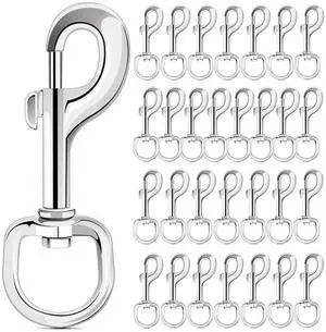 Extra Large 4.23 Inch Swivel Eye Bolt Snap Hooks 220Lbs Load Capacity Zinc Alloy Single Ended Flag Clips Heavy Duty Trigger Bolt Hooks (30 Pack) Extra Large 4.23 Inch Swivel Eye Bolt Snap Hooks 220Lbs Load Capacity Zinc Alloy Single Ended Flag Clips Heavy Duty Trigger Bolt Hooks (30 Pack)