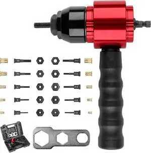 Rivet Nut Tool Rivet Nut Kit, Rivet Nut Gun Adapter Compatible with Cordless Drill & Ratchet Wrench, Newly Labor-Saving Rivnut Tool with 10 Mandrels & 50 Rivet Nuts, Rugged Carrying Case Rivet Nut Tool Rivet Nut Kit, Rivet Nut Gun Adapter Compatible with Cordless Drill & Ratchet Wrench, Newly Labor-Saving Rivnut Tool with 10 Mandrels & 50 Rivet Nuts, Rugged Carrying Case