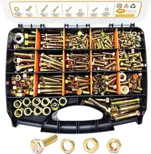 804PCS Assorted Nuts and Bolts with Washers, Grade 8 Bolt Assortment Kit, Including 1/4-20, 5/16-18, 3/8-16, 1/2-13 SAE Size,Yellow Zinc Plated for Automotive,Truck & Mechanical Repair 804PCS Assorted Nuts and Bolts with Washers, Grade 8 Bolt Assortment Kit, Including 1/4-20, 5/16-18, 3/8-16, 1/2-13 SAE Size,Yellow Zinc Plated for Automotive,Truck & Mechanical Repair