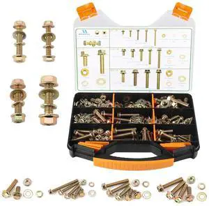 568pcs SAE 1/4" 5/16" 3/8" 1/2" Flange serrate Bolt and nut,Spring and Flat Washer Assortment Kit by Color Galvanization,Alloy Steel,Grade 5,Length 1/2" to 2-1/2",23 Common Size. 568pcs SAE 1/4" 5/16" 3/8" 1/2" Flange serrate Bolt and nut,Spring and Flat Washer Assortment Kit by Color Galvanization,Alloy Steel,Grade 5,Length 1/2" to 2-1/2",23 Common Size.