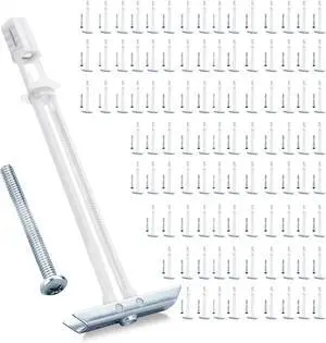 Drywall Anchor with Included Bolts for 1/4-20 Fastener Size, Wall Anchors Drywall Heavy Duty for TV Mounting, Hollow-Wall Anchors Screws Kit Holds Up to 270 Pounds Each in 1/2-in Drywall-100 Pack Drywall Anchor with Included Bolts for 1/4-20 Fastener Size, Wall Anchors Drywall Heavy Duty for TV Mounting, Hollow-Wall Anchors Screws Kit Holds Up to 270 Pounds Each in 1/2-in Drywall-100 Pack
