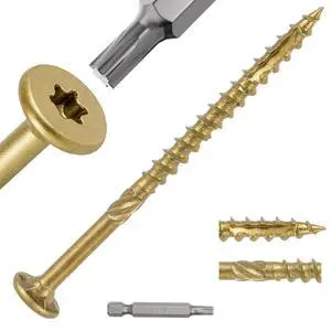 Deck Screws 2-1/2 Inch Wood Screws 500 Pcs, #9 x 2-1/2 Rust Resistant Construction Torx Screws for Indoor Outdoor, 4-Layer Coating, T25 Star Bit Included, Bronze Deck Screws 2-1/2 Inch Wood Screws 500 Pcs, #9 x 2-1/2 Rust Resistant Construction Torx Screws for Indoor Outdoor, 4-Layer Coating, T25 Star Bit Included, Bronze