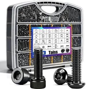 3670PCS Metric Screw Assortment M2 M3 M4 M5 33 Sizes Button & Socket Head Screws,Hex Bolts and Nuts Kit Flat/Lock Washer, Metric Bolts and Nuts Assortment with Handheld Box 3670PCS Metric Screw Assortment M2 M3 M4 M5 33 Sizes Button & Socket Head Screws,Hex Bolts and Nuts Kit Flat/Lock Washer, Metric Bolts and Nuts Assortment with Handheld Box