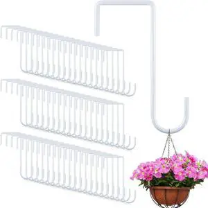 60 Pcs White Vinyl Fence Hooks 2 x 6 Inch Patio Hangers Hanging Powder Coated Steel Fence Hooks Lattice Shepherds Hook Stick Plant Baskets for Indoor Outdoor Lights Bird Feeder Pool Equipment 60 Pcs White Vinyl Fence Hooks 2 x 6 Inch Patio Hangers Hanging Powder Coated Steel Fence Hooks Lattice Shepherds Hook Stick Plant Baskets for Indoor Outdoor Lights Bird Feeder Pool Equipment