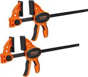 E-Z Hold 300LBS Medium Duty Clamps, 12 Inch 2-Pack Expandable Clamp/Spreader, One Hand Bar Clamps, Trigger Clamp, Bar Clamps for Woodworking E-Z Hold 300LBS Medium Duty Clamps, 12 Inch 2-Pack Expandable Clamp/Spreader, One Hand Bar Clamps, Trigger Clamp, Bar Clamps for Woodworking