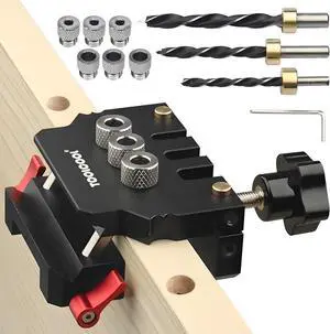 Self Centering Dowel Jig Kit Woodworking Doweling Jig Creates Edge Corner and Surface Joints with Drill Bits Steel Bushings Stop Collars for 6mm 8mm 10mm Dowel Pins Self Centering Dowel Jig Kit Woodworking Doweling Jig Creates Edge Corner and Surface Joints with Drill Bits Steel Bushings Stop Collars for 6mm 8mm 10mm Dowel Pins