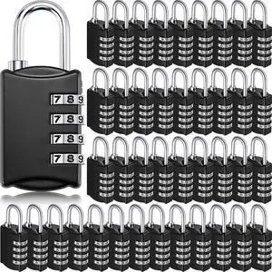 40 Pcs 4 Digit Combination Locks Combination Padlock Luggage Number Locks Outdoor Waterproof Resettable Padlock for Door Traveling School Gym Locker Suitcases Employee Hasp Storage 40 Pcs 4 Digit Combination Locks Combination Padlock Luggage Number Locks Outdoor Waterproof Resettable Padlock for Door Traveling School Gym Locker Suitcases Employee Hasp Storage