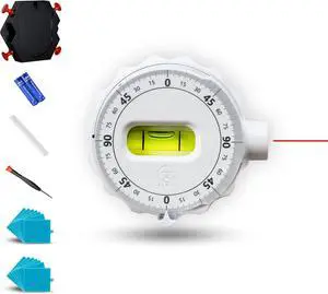 Multi Surface Laser Level 360° Dual Dials with Bubble Level Wall-Mountable with Pins, Screws, or Sticky Pads Precision Tool for Hanging Pictures, Shelves, and DIY Projects Multi Surface Laser Level 360° Dual Dials with Bubble Level Wall-Mountable with Pins, Screws, or Sticky Pads Precision Tool for Hanging Pictures, Shelves, and DIY Projects