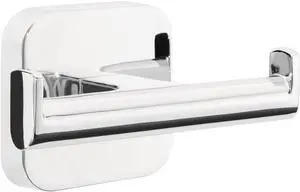 ELEGAANT Double Robe Hook - Self-Adhesive Bathrobe Hook in Stainless-Steel Design - Wall-Mounted Dressing Gown Holder - Waterproof, incl. Power.Kit Adhesive Solution - 50mm x 80mm x 43mm ELEGAANT Double Robe Hook - Self-Adhesive Bathrobe Hook in Stainless-Steel Design - Wall-Mounted Dressing Gown Holder - Waterproof, incl. Power.Kit Adhesive Solution - 50mm x 80mm x 43mm