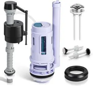 3-Inch Dual Flush Valve Replacement Kit for 2-Piece Toilets, Universal Toilet Repair Kit with Push Button, Fill Valve, Gasket & Bolts,Compatible with Glacier Bay, Kohler, American Standard, and Toto 3-Inch Dual Flush Valve Replacement Kit for 2-Piece Toilets, Universal Toilet Repair Kit with Push Button, Fill Valve, Gasket & Bolts,Compatible with Glacier Bay, Kohler, American Standard, and Toto