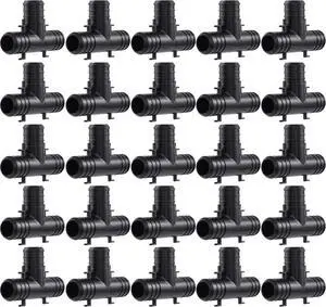 3/4 Inch Poly Crimp Tee, Pack of 25, PEX Pipe, PE-RT, UP370 3/4 Inch Poly Crimp Tee, Pack of 25, PEX Pipe, PE-RT, UP370
