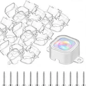 120 Pcs Mount Compatible with 200ft Govee Pro H706 H806 Permanent Outdoor Lights Brackets with Screw for Soffit Clip Replace Glue (Clear) 120 Pcs Mount Compatible with 200ft Govee Pro H706 H806 Permanent Outdoor Lights Brackets with Screw for Soffit Clip Replace Glue (Clear)